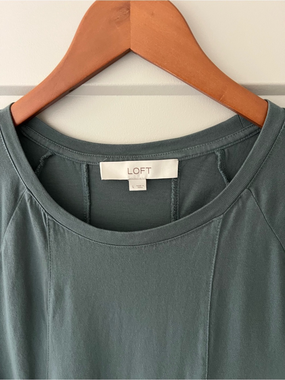 LOFT Sage Green Short Sleeve Maxi Dress - Picture 3 of 4